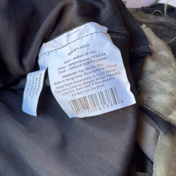 Zombie dress with waist tie, polyester stretch and comfortable! - Picture 8 of 12